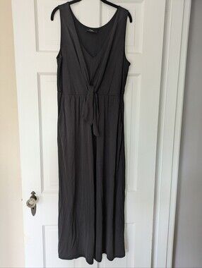 COA - Black Wide Leg Romper Tie Front Detail Size 3